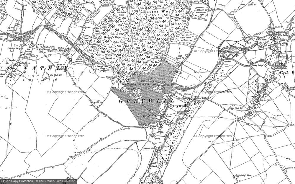 Old Map of Greywell, 1894 in 1894