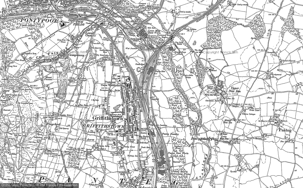 Old Map of Griffithstown, 1899 - 1900 in 1899