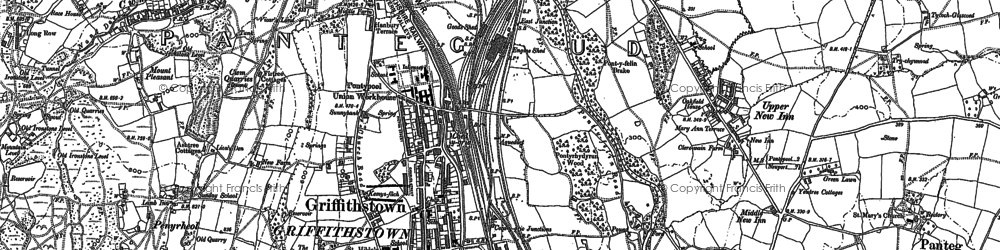 Old map of Griffithstown in 1899