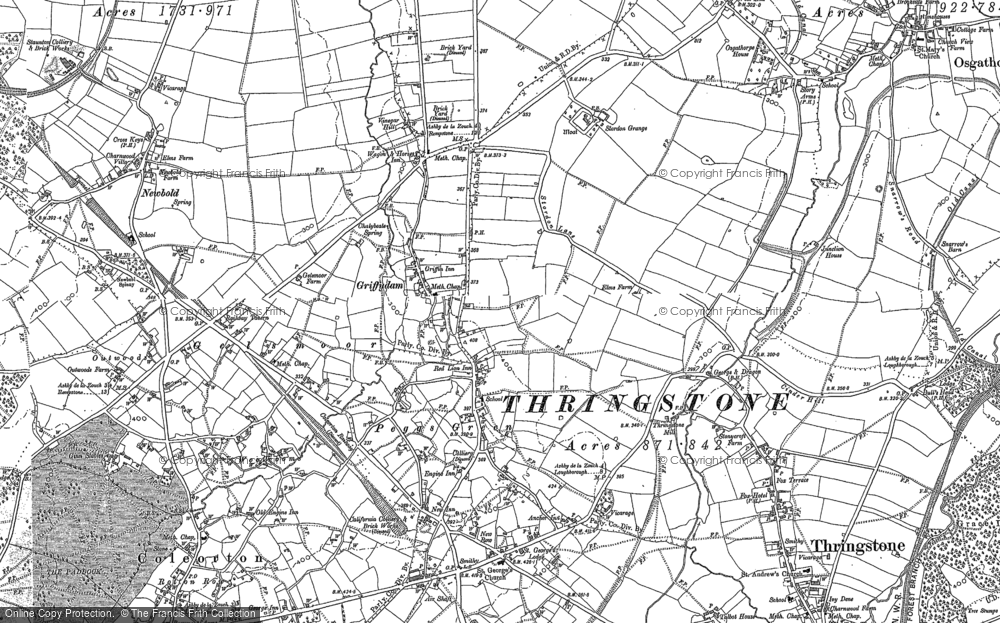 Old Map of Griffydam, 1901 in 1901
