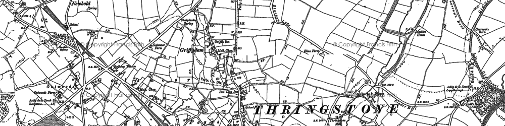 Old map of Griffydam in 1901