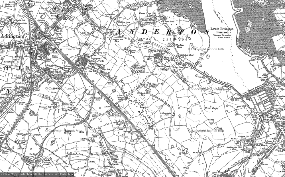 Old Map of Grimeford Village, 1892 in 1892