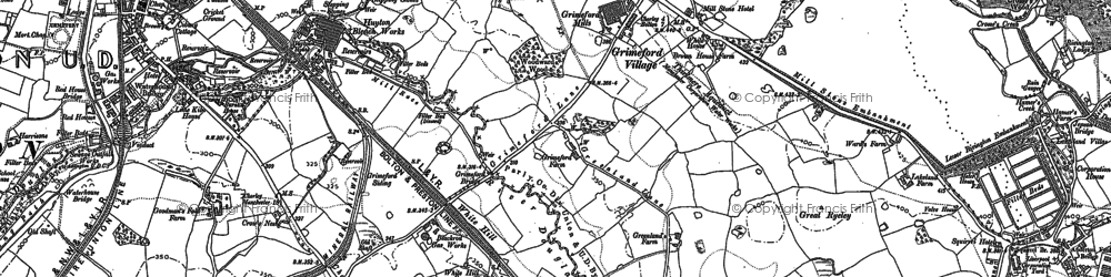 Old map of Grimeford Village in 1892