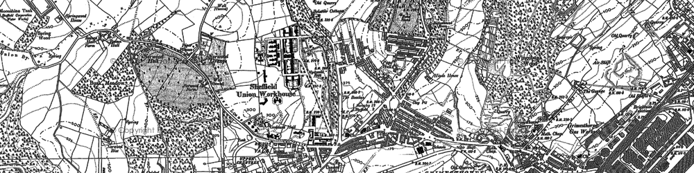 Old map of Brightside in 1890