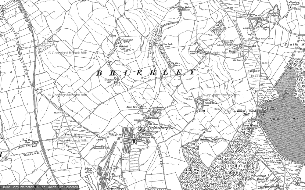Old Map of Grimethorpe, 1890 - 1891 in 1890