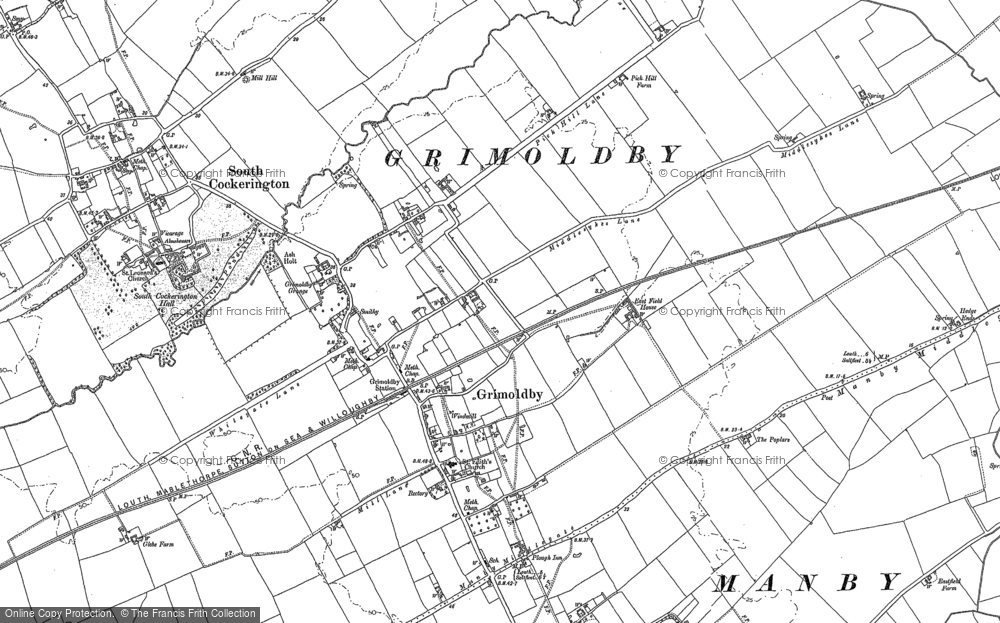 Old Map of Grimoldby, 1888 in 1888