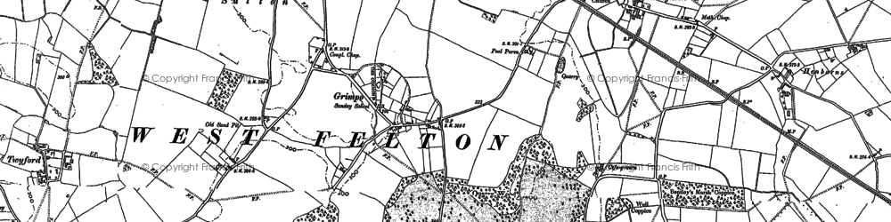 Old map of Grimpo in 1875
