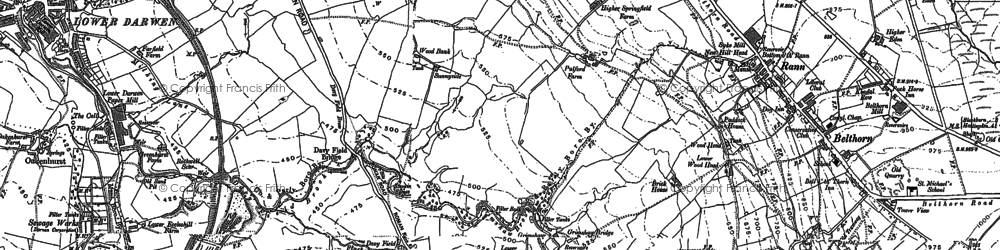 Old map of Grimshaw in 1891