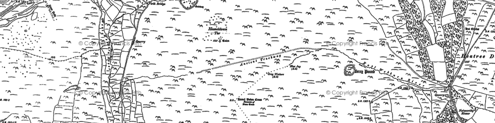Old map of Lower Hookner in 1884