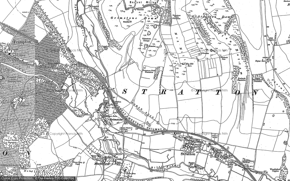 Old Map of Grimstone, 1886 - 1887 in 1886