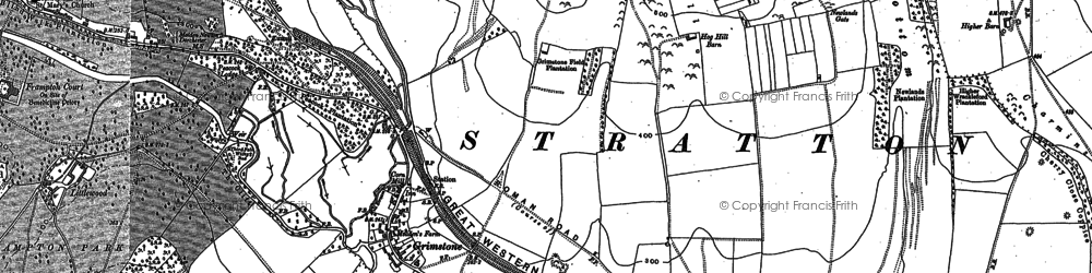 Old map of Grimstone in 1886