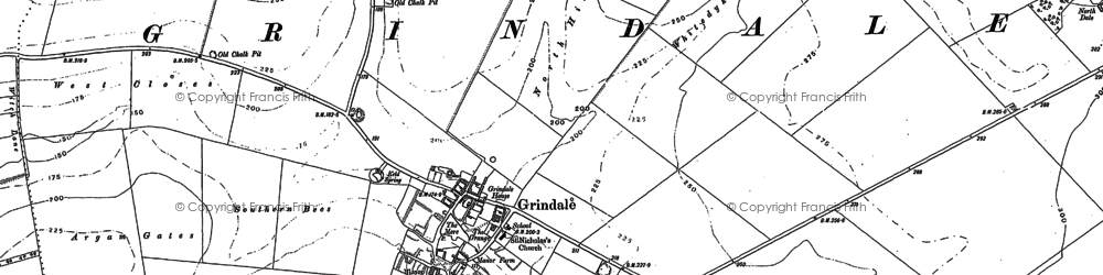 Old map of Grindale in 1888