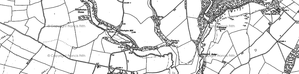 Old map of Grindle in 1881