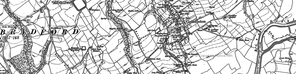 Old map of White Hall in 1907