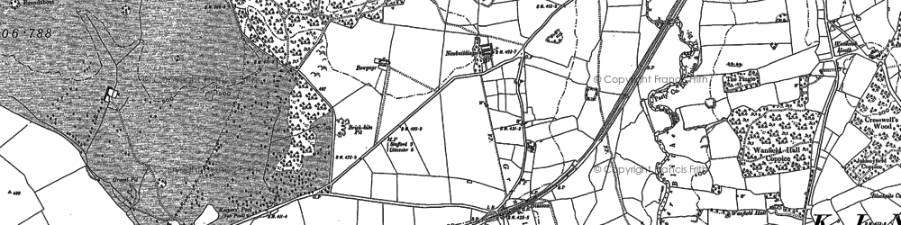 Old map of Grindley in 1881