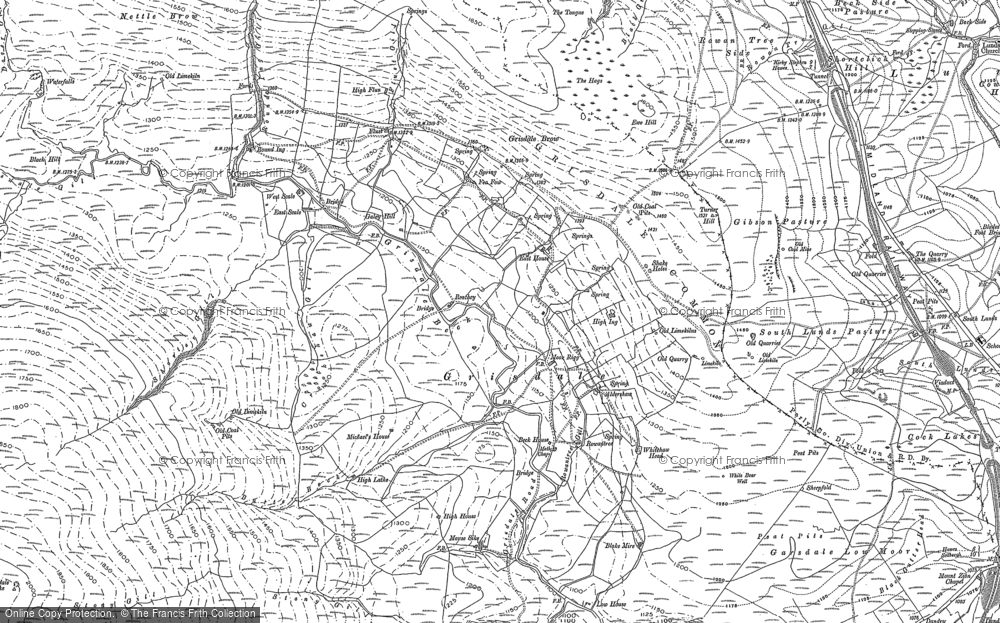 Old Map of Grisdale, 1907 in 1907