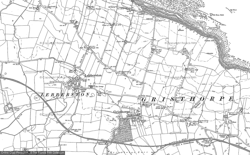 Old Map of Gristhorpe, 1889 - 1909 in 1889