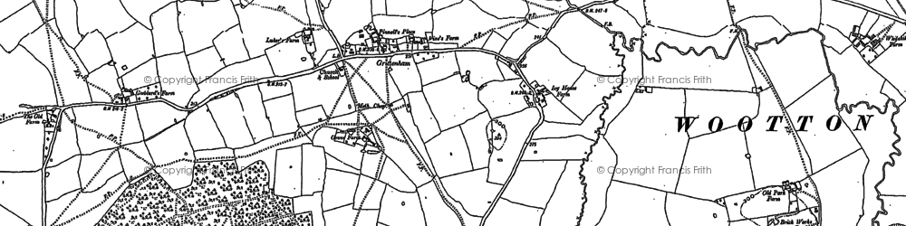Old map of Grittenham in 1899