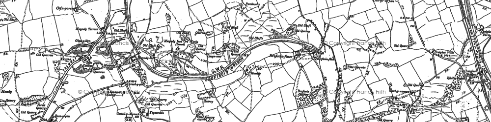 Old map of Groes-faen in 1897