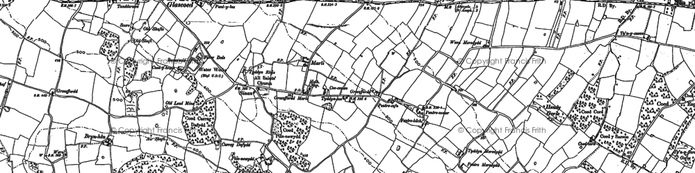 Old map of Ddôl in 1898