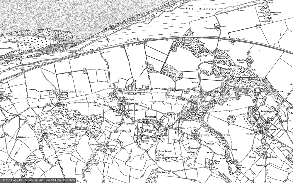 Old Map of Gronant, 1910 in 1910