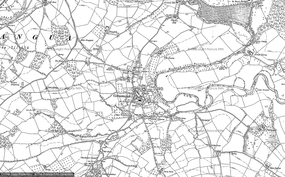 Old Map of Historic Map covering Cupid's Hill in 1903