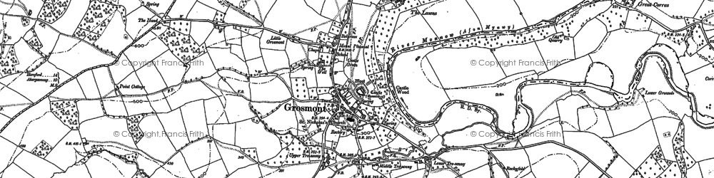 Old map of Grosmont in 1903