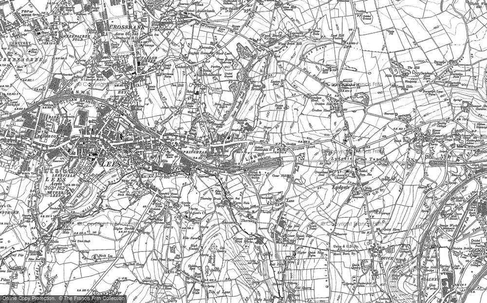 Old Map of Grotton, 1891 - 1892 in 1891