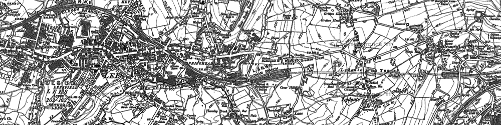 Old map of Grotton in 1891