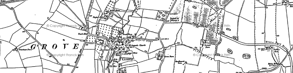 Old map of Bradfield Barn in 1876