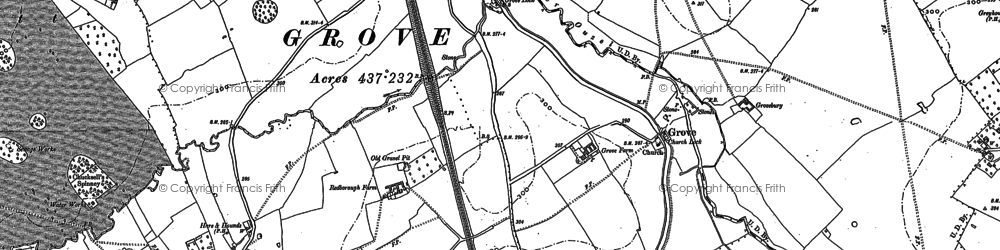 Old map of Grove in 1900