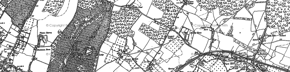 Old map of Weavering Street in 1895