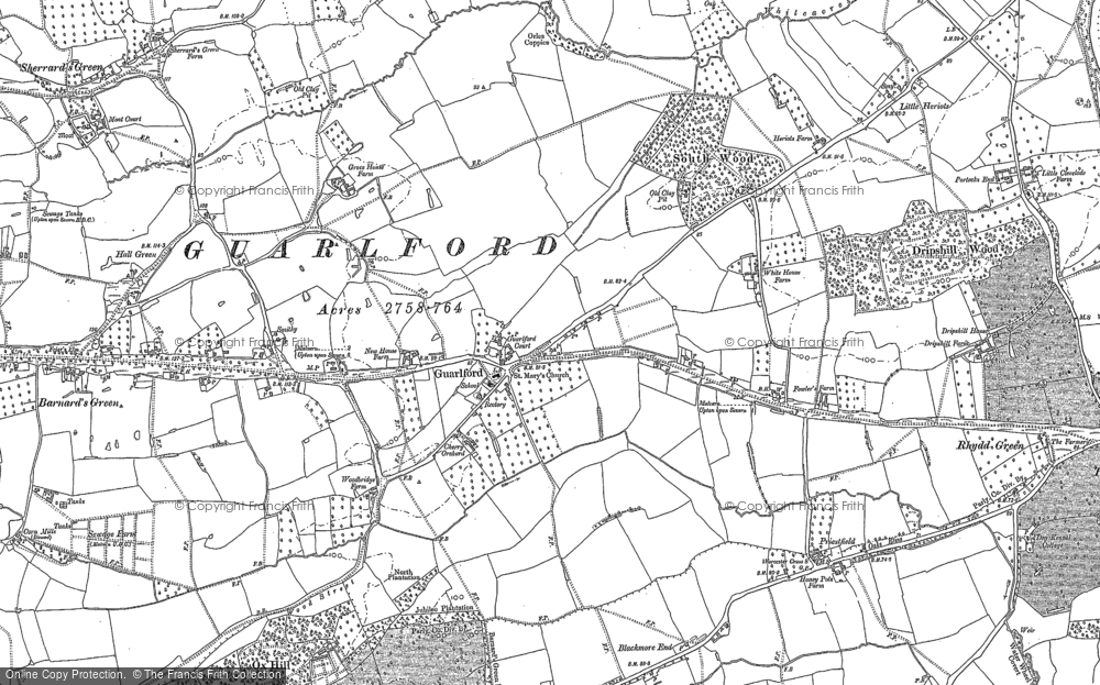 Old Map of Historic Map covering Priestfield in 1884