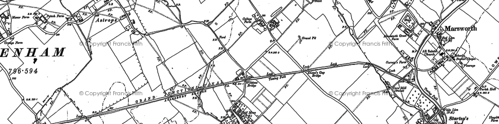 Old map of Gubblecote in 1898