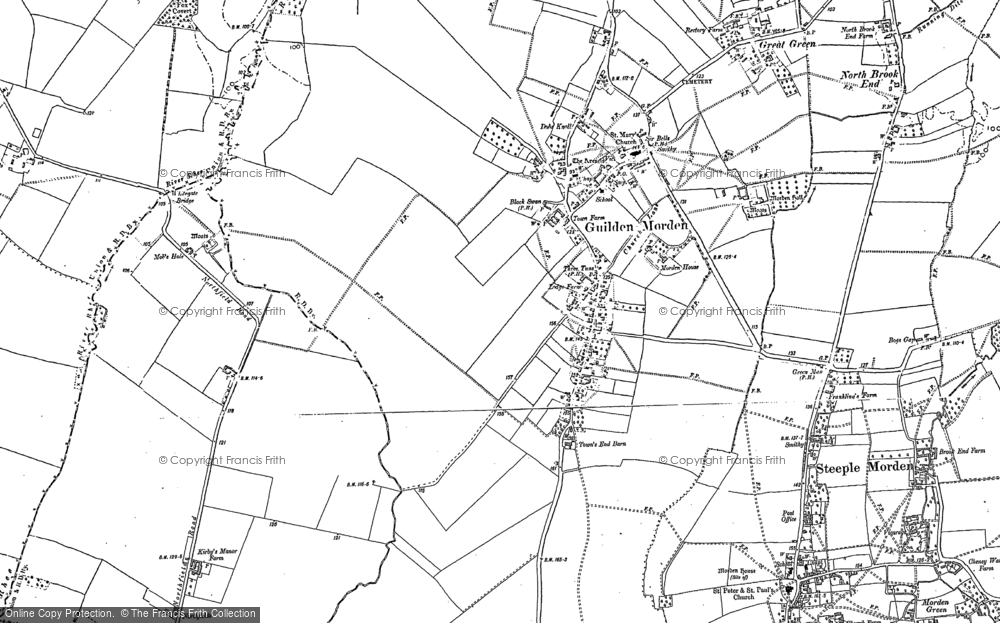 Old Map of Guilden Morden, 1882 - 1921 in 1882
