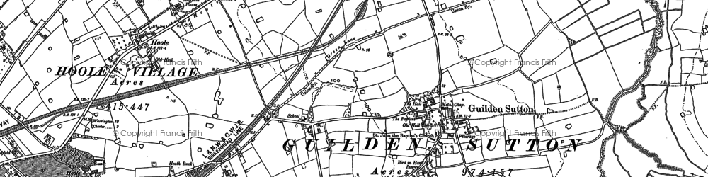 Old map of Piper's Ash in 1897