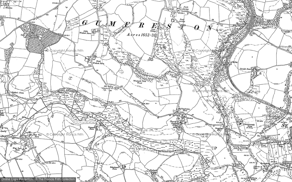 Old Map of Gumfreston, 1887 - 1906 in 1887