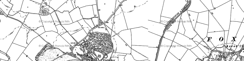 Old map of Gumley in 1885
