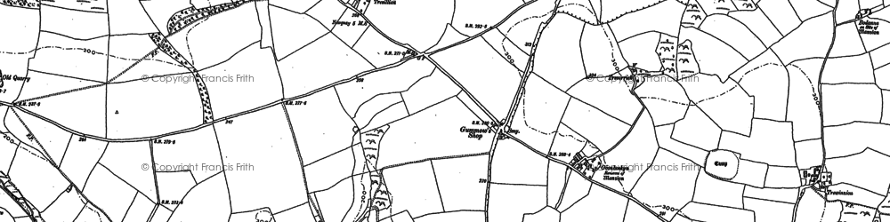 Old map of Tregonning in 1879