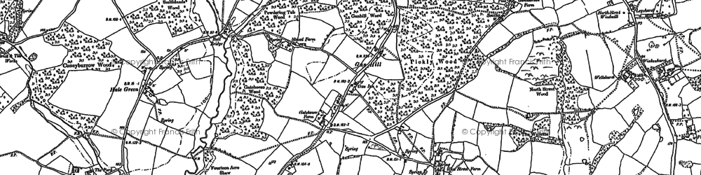 Old map of Gun Hill in 1898