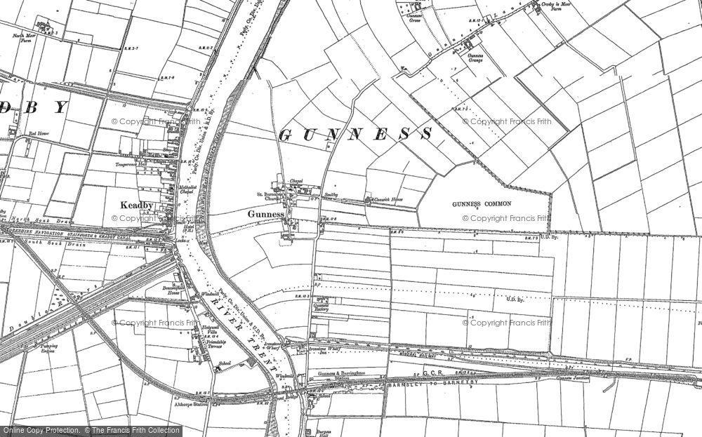 Old Map of Historic Map covering Brumby Grange in 1885
