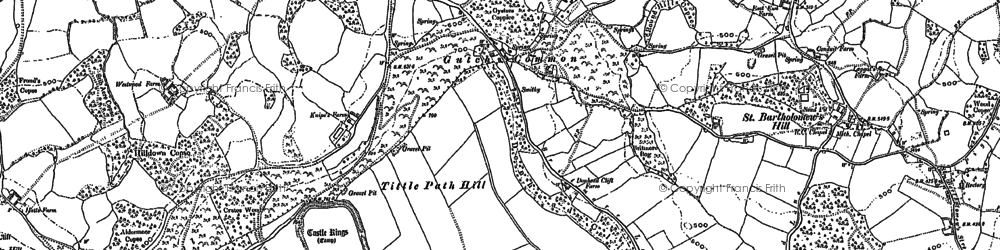 Old map of Gutch Common in 1900