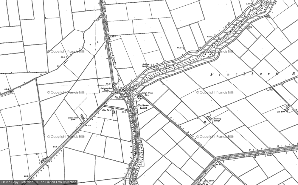 Old Map of Guthram Gowt, 1886 - 1887 in 1886