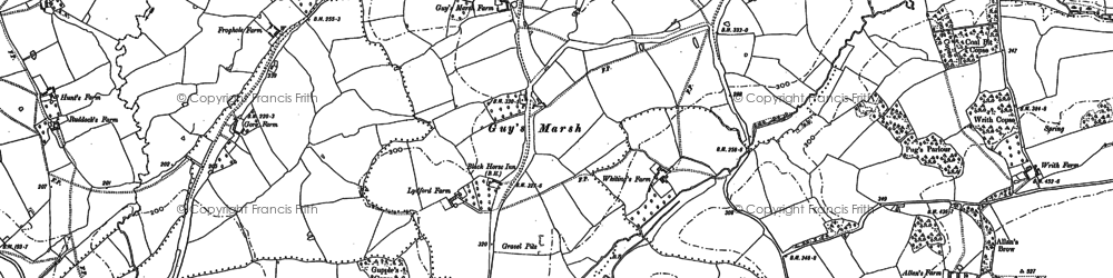 Old map of Guy's Marsh in 1900