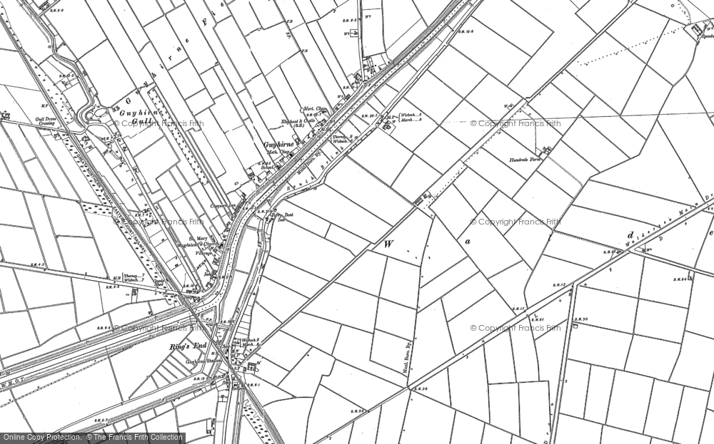 Old Map of Historic Map covering Ring's End in 1886