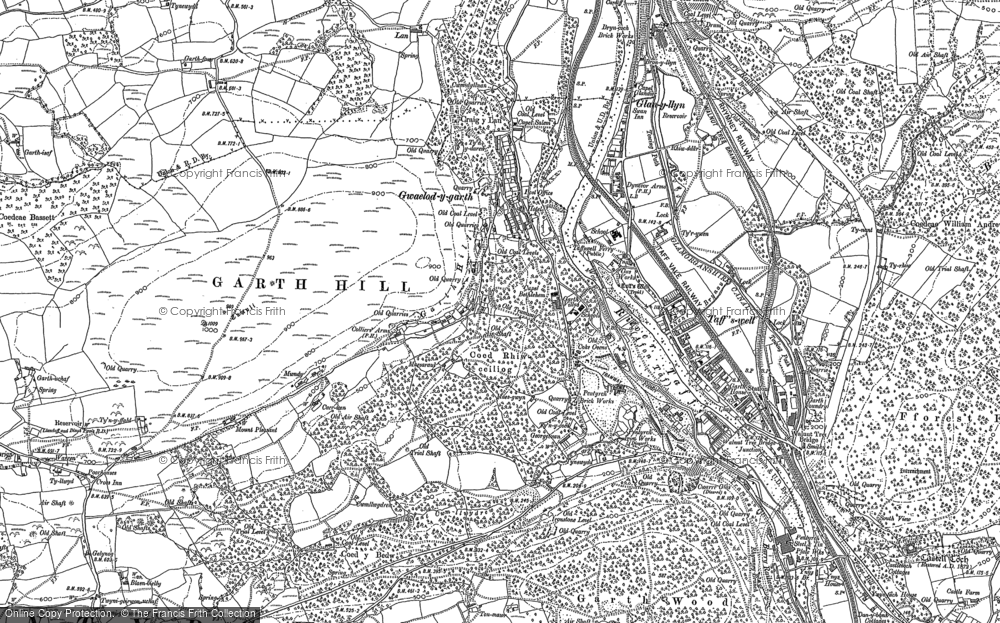 Old Map of Gwaelod-y-garth, 1898 - 1915 in 1898