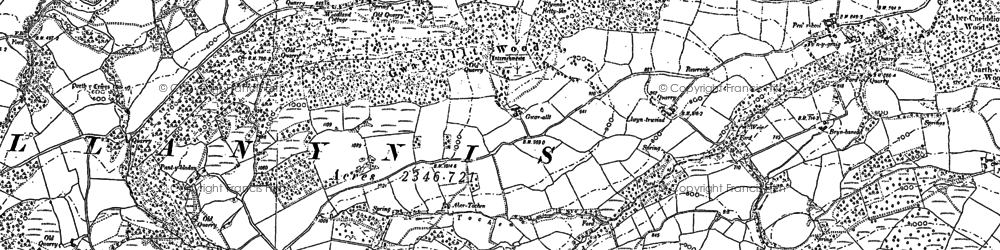 Old map of Brynbanedd in 1903