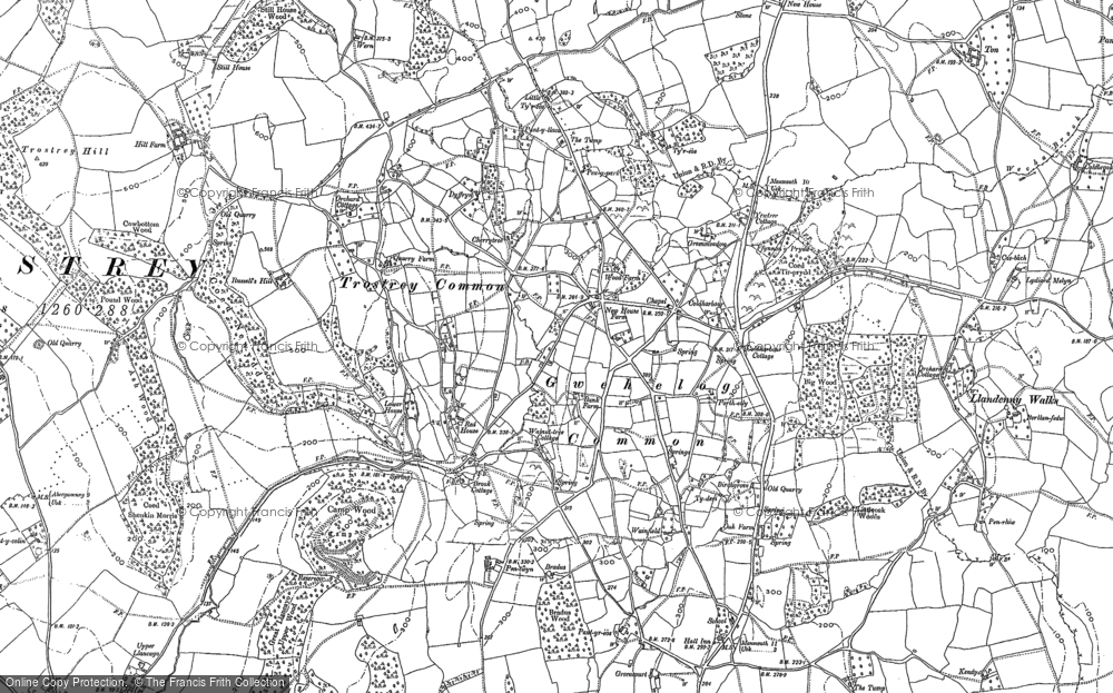 Old Map of Gwehelog, 1899 - 1900 in 1899