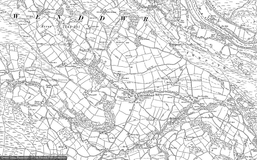 Old Map of Historic Map covering Blaenfirnant in 1903