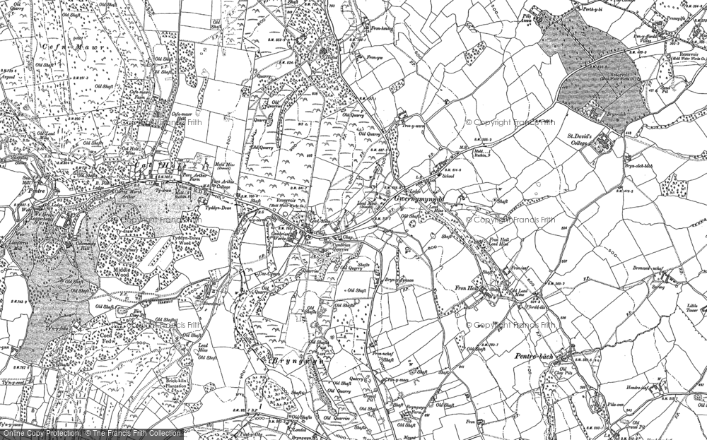 Old Map of Gwernymynydd, 1898 - 1910 in 1898